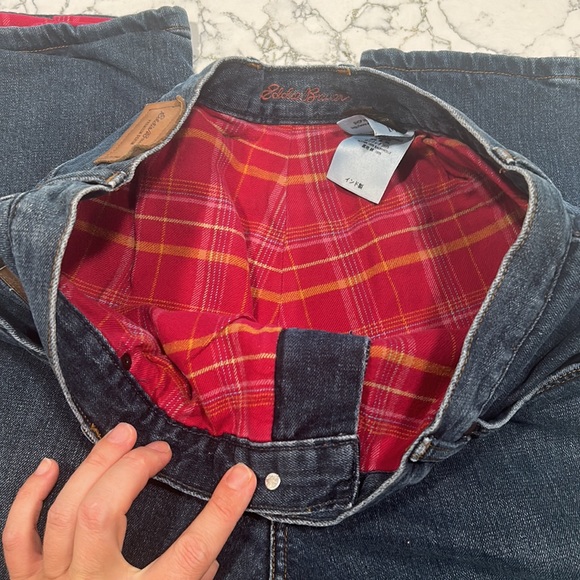 Eddie Bauer size 14 cotton lined jeans. NWOT - Picture 3 of 3